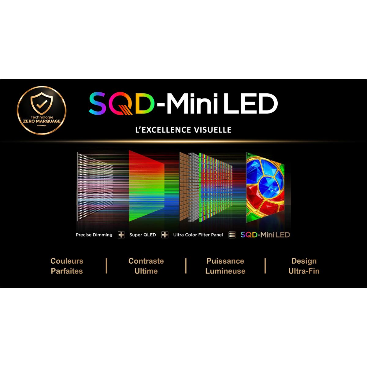 TV Mini LED 85X11L (2026) 85" (215 cm) 4K couleur unique, TCL