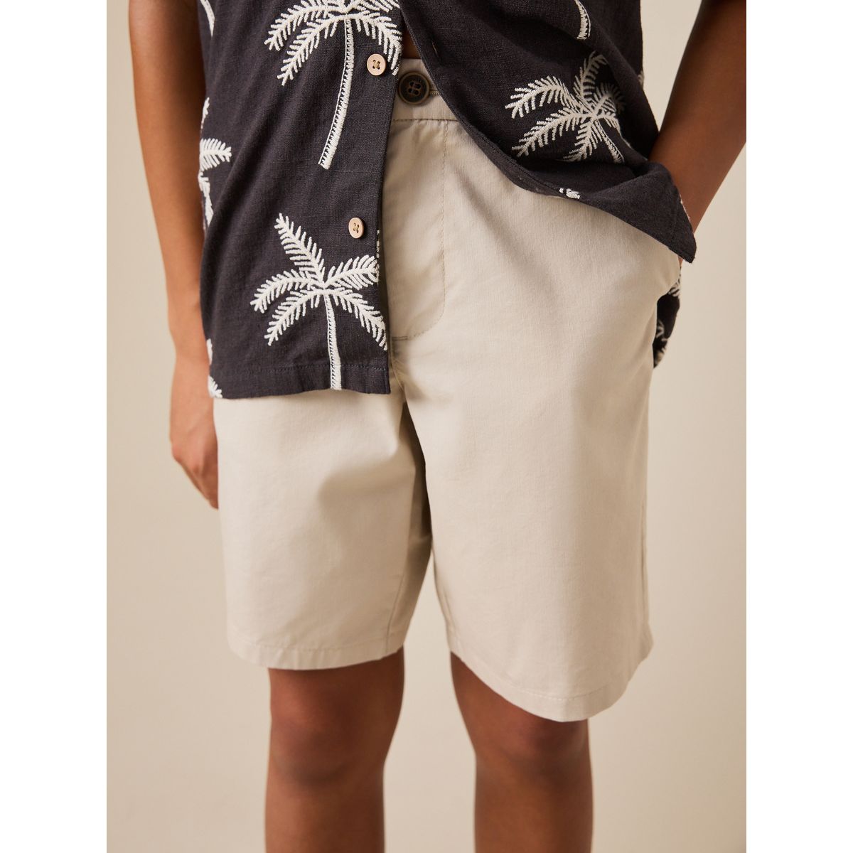 Short chino léger naturel, NEXT