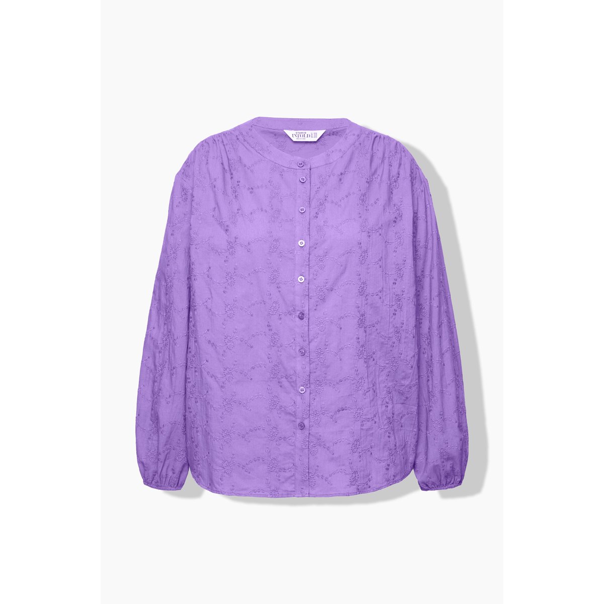 Blouse oversize à manches longues ballon violet, STUDIO UNTOLD