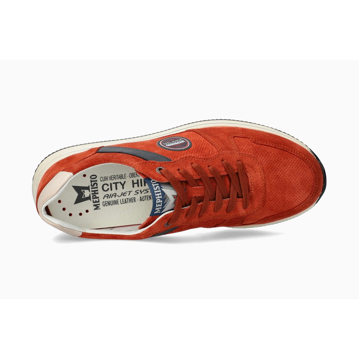 Baskets en cuir GARRY rouge chili 5147, MEPHISTO
