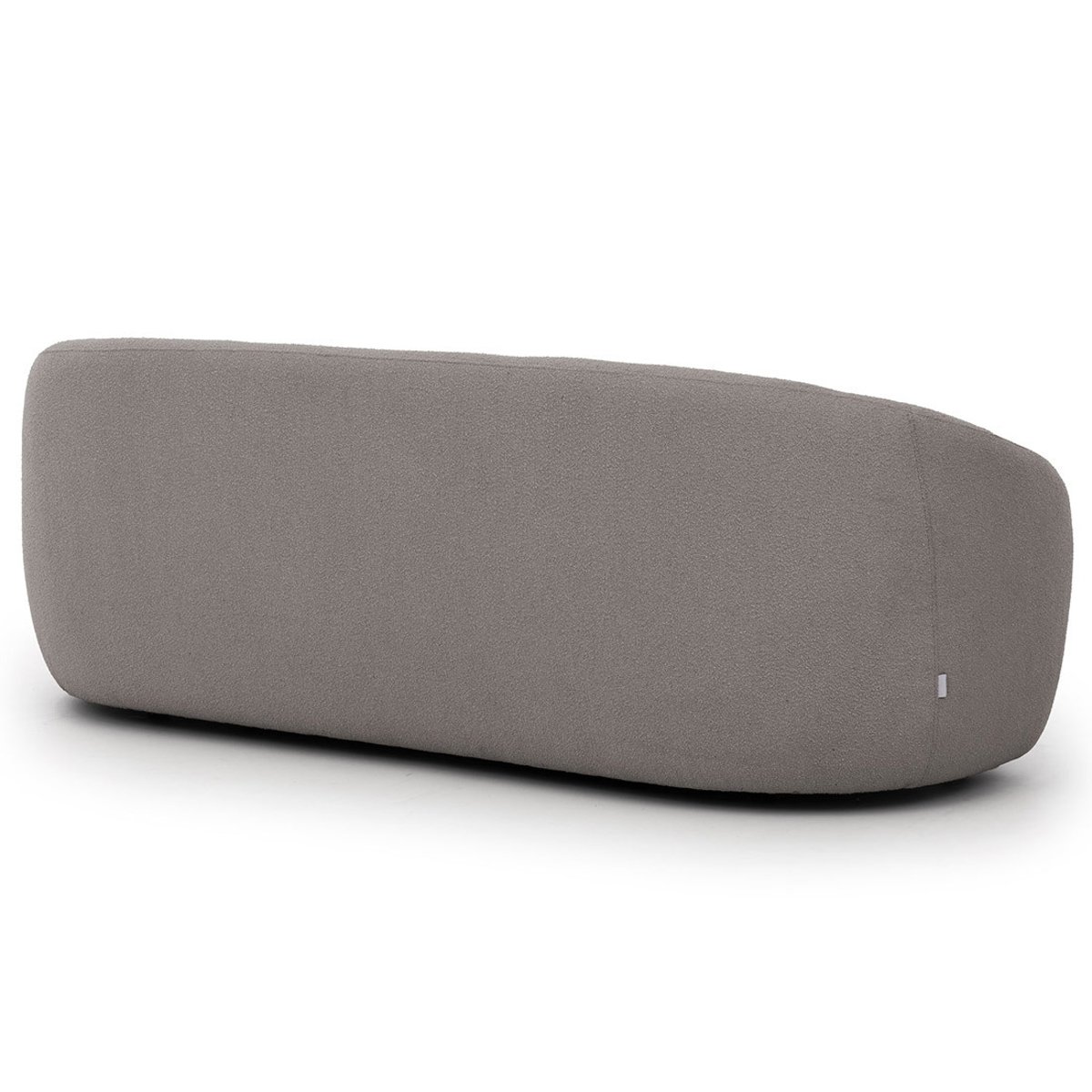 Flore - Canapé droit 3 places en tissu bouclette gris, BEST MOBILIER