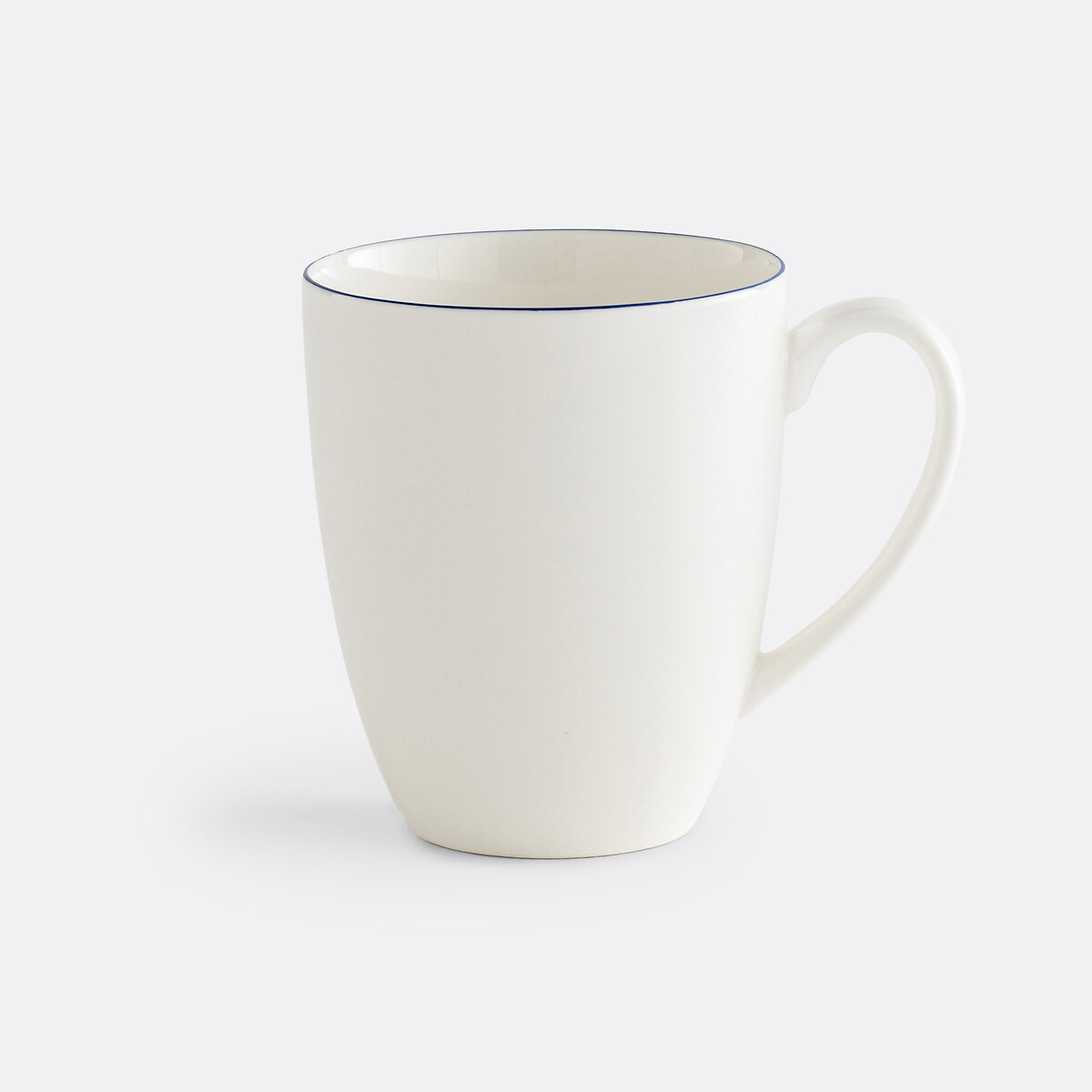 Lot de 4 mugs porcelaine, Malo blanc/bleu, LA REDOUTE INTERIEURS