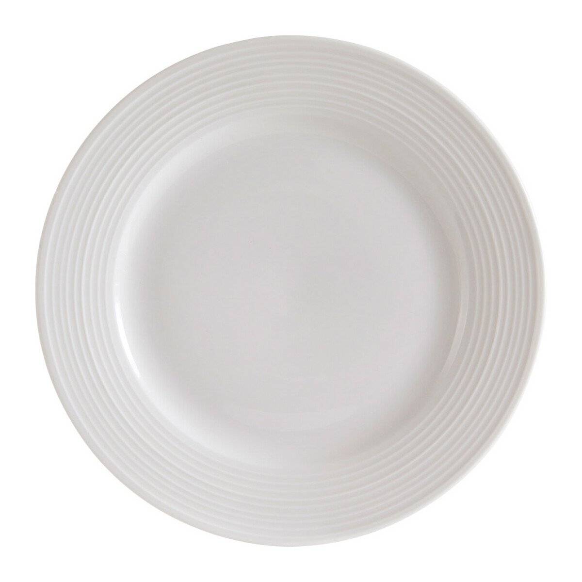 16-Piece Elegant Ribbed Edge Dinner Set in White white, SO'HOME