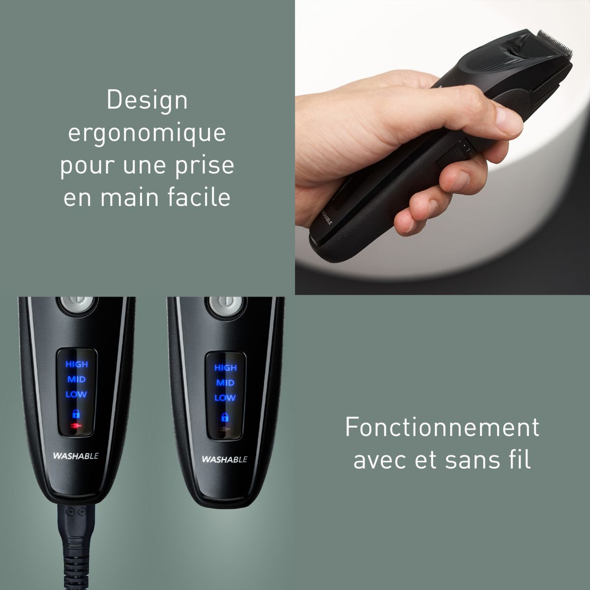 Tondeuse cheveux ER-SC40-K803 noir, PANASONIC