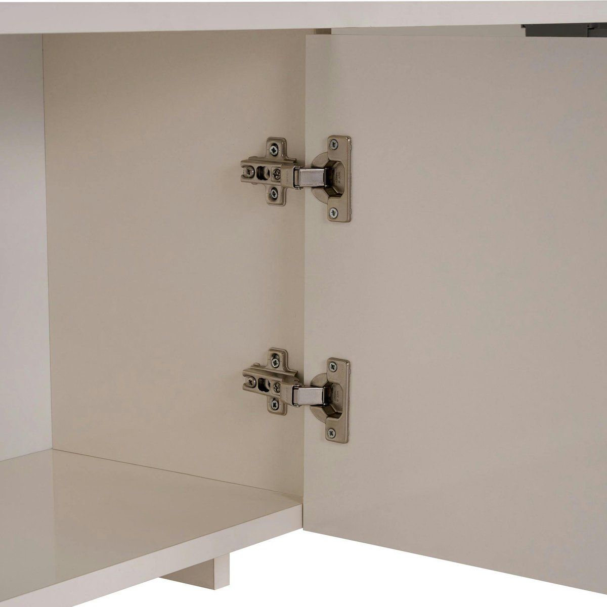 Meuble TV 4 portes décor arches MARFA crème, PIER IMPORT