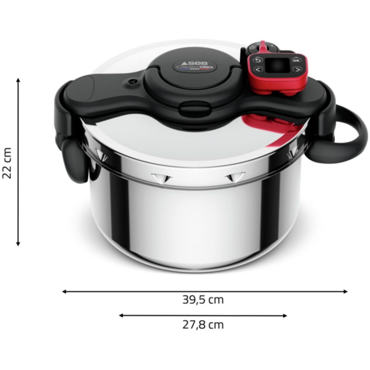 Autocuiseur Clipso Minut Now+ 7.5L P4904850 gris, SEB