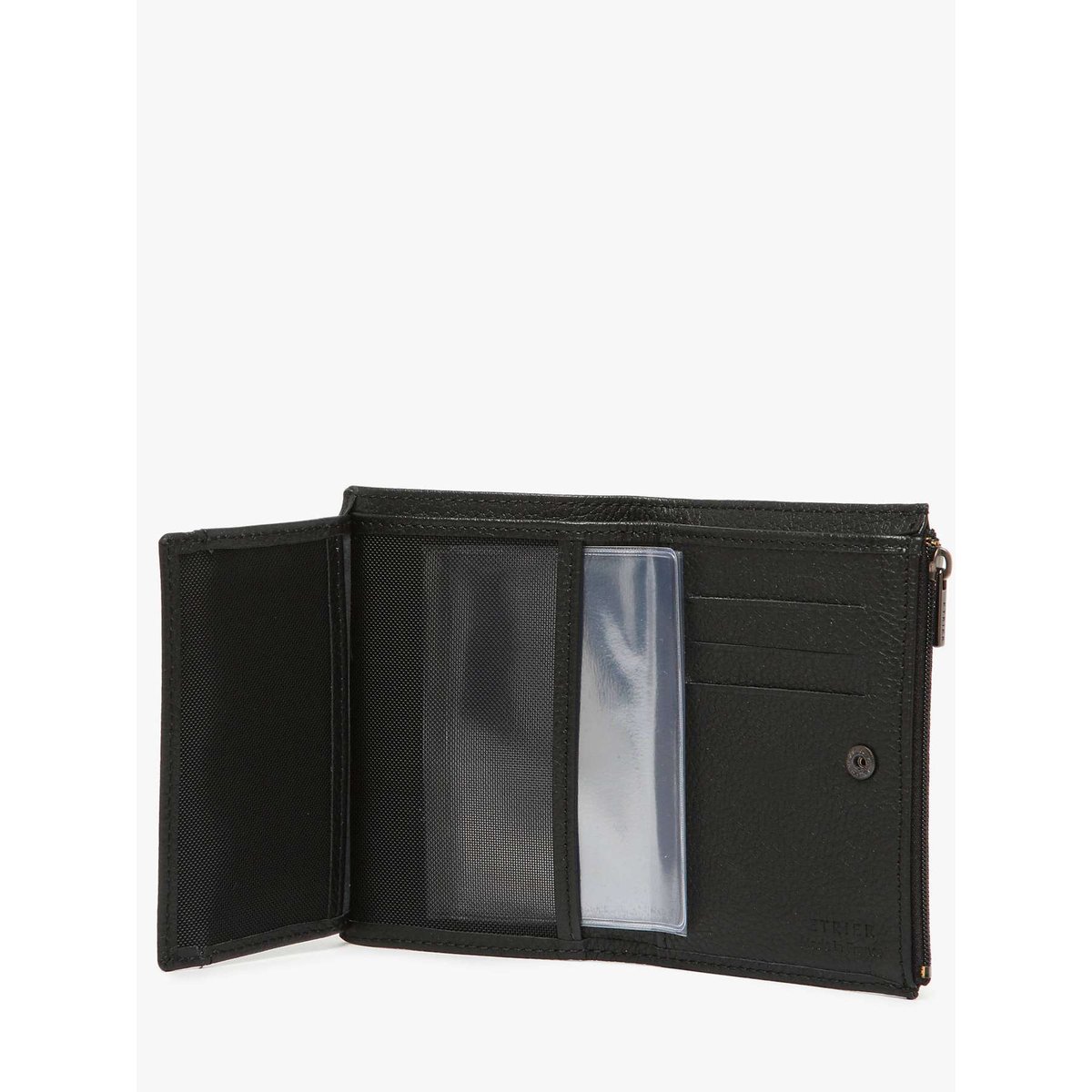 Portefeuille porte-monnaie Madras cuir noir, ETRIER
