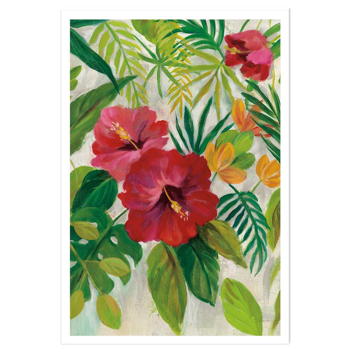 Poster Hibiscus des tropiques affiche seule, HEXOA
