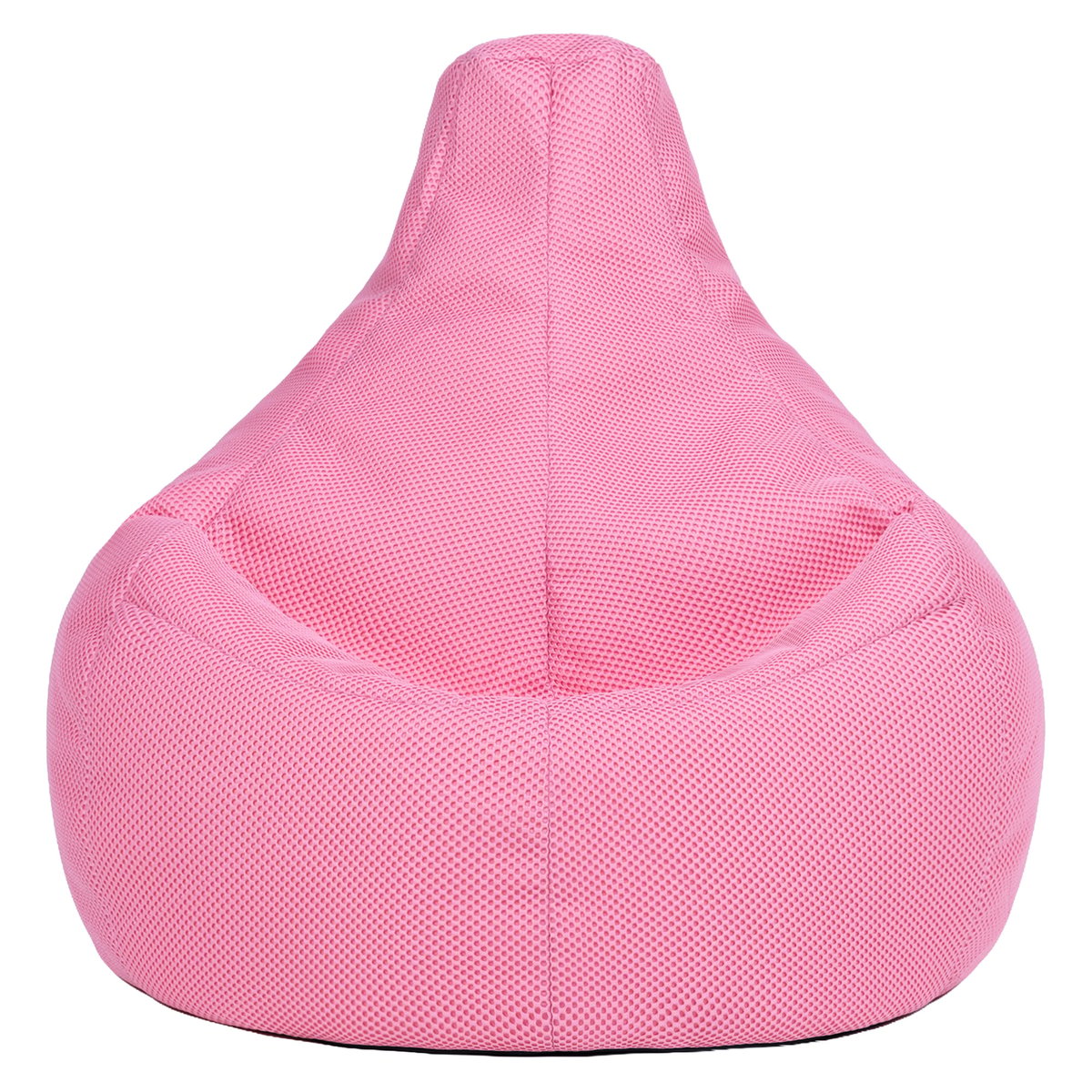 Pouf de gaming à dossier haut en mesh tech avec repose-pied rond Oeko-Tex® - DALTON rose pastel, ICON