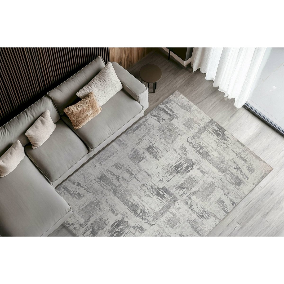 Tapis rectangulaire, Visionary gris clair à motif anthracite, ARTE ESPINA