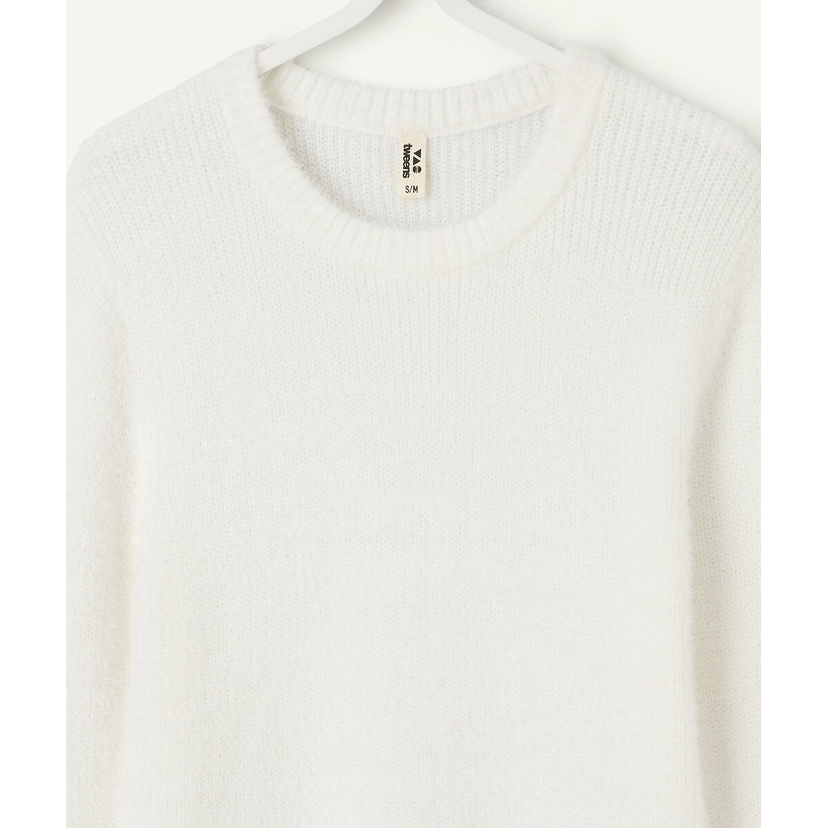 Pull col rond ecru, TAPE A L'OEIL