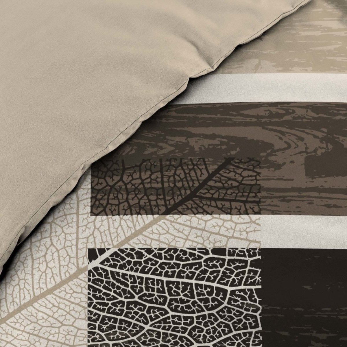 Housse de couette 260x240 + 2 taies SO NATURAL 100% coton beige, DECORATIE