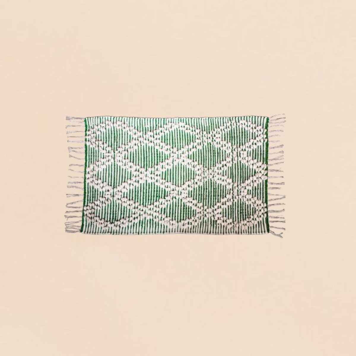 Tapis berbère à franges 60x90cm blanc, ORNAMI