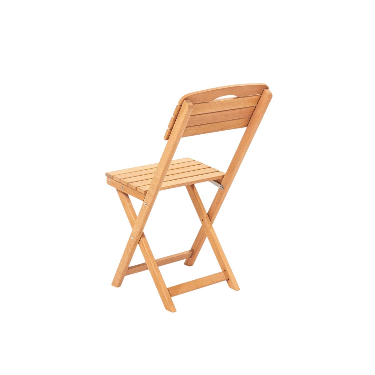 Petit salon de jardin 2 places - pliant, compact SORA bois naturel, PIER IMPORT