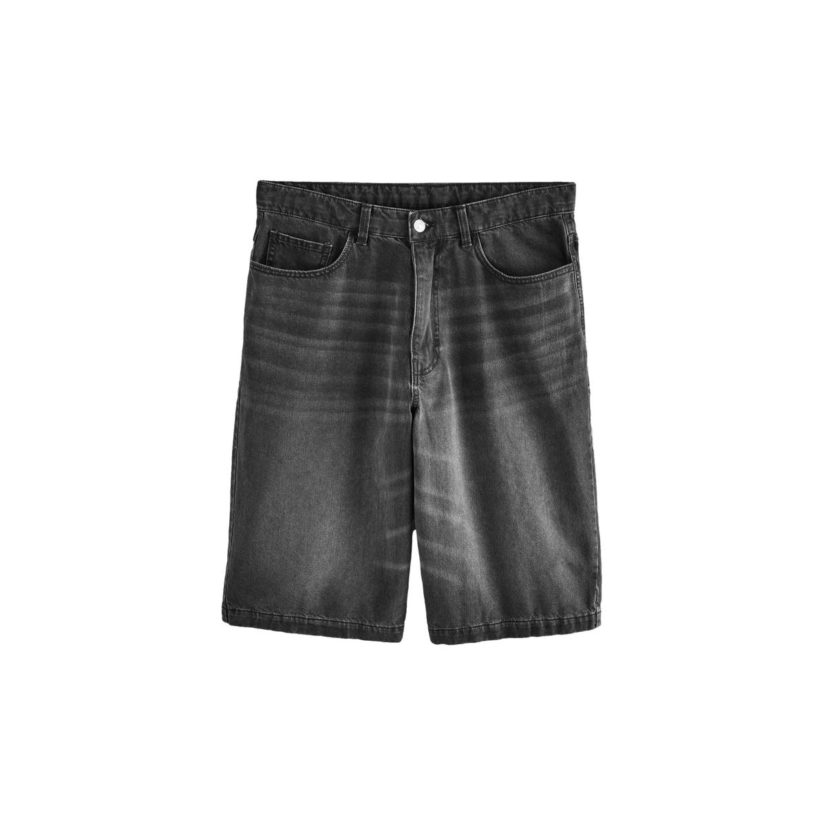 Jort large en denim noir, NEXT
