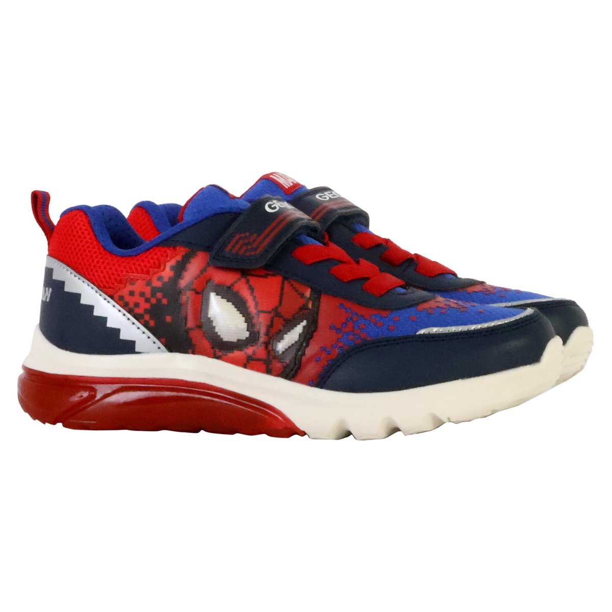 Basket à Scratch Ciberdron navy/rouge, GEOX