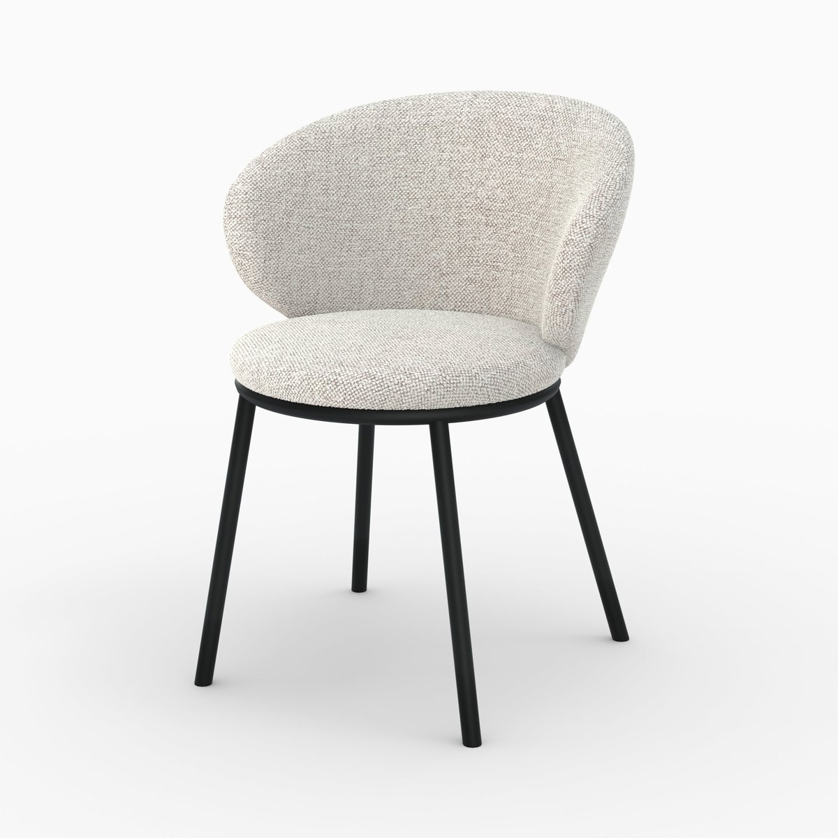 Chaise en tissu - ANGÈLE beige, MAISON PAVANE