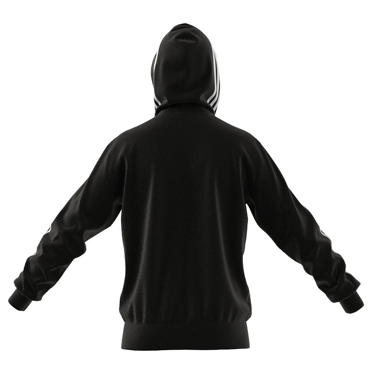 Sweat capuche à bandes noir, ADIDAS SPORTSWEAR