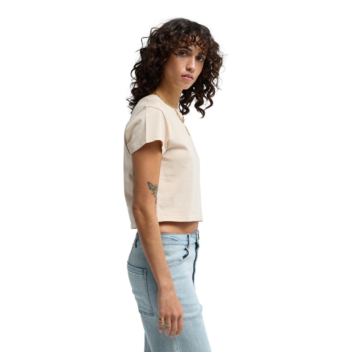 T-shirt court TRIPLE STACKED beige oatmeal, BILLABONG