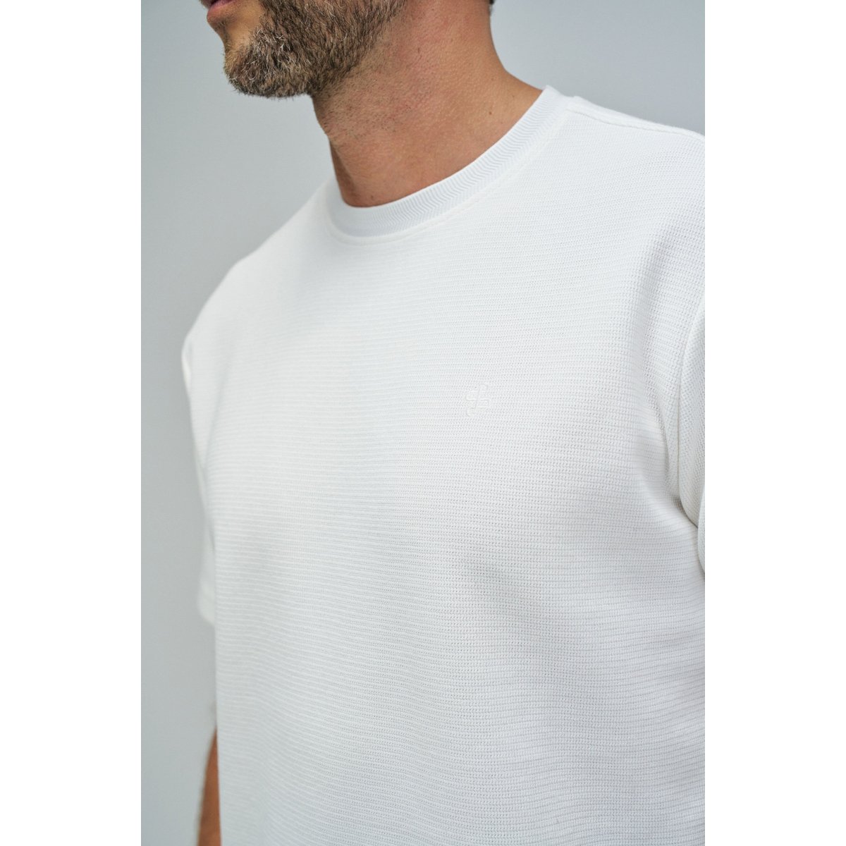 T-SHIRT TEXTURÉE blanc, SALSA JEANS