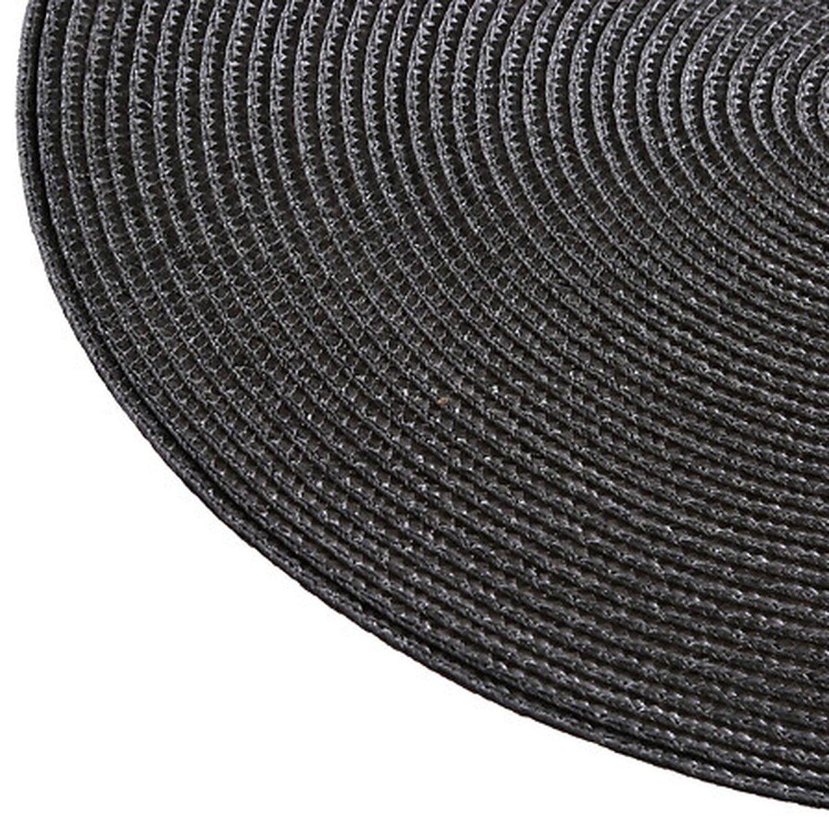 Set de table rond tressé TRESSE gris foncé, SECRET DE GOURMET
