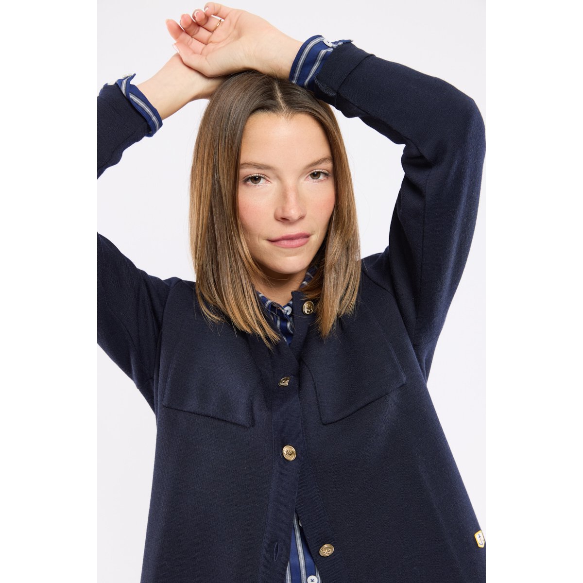 Veste boutonnée Héritage - mecmor rich navy, ARMOR-LUX