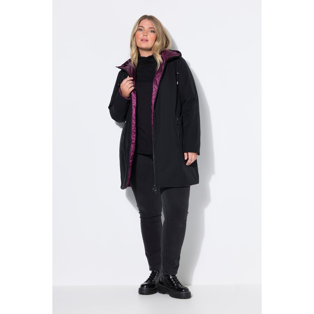 Manteau matelassé réversible HYPRAR noir, ULLA POPKEN