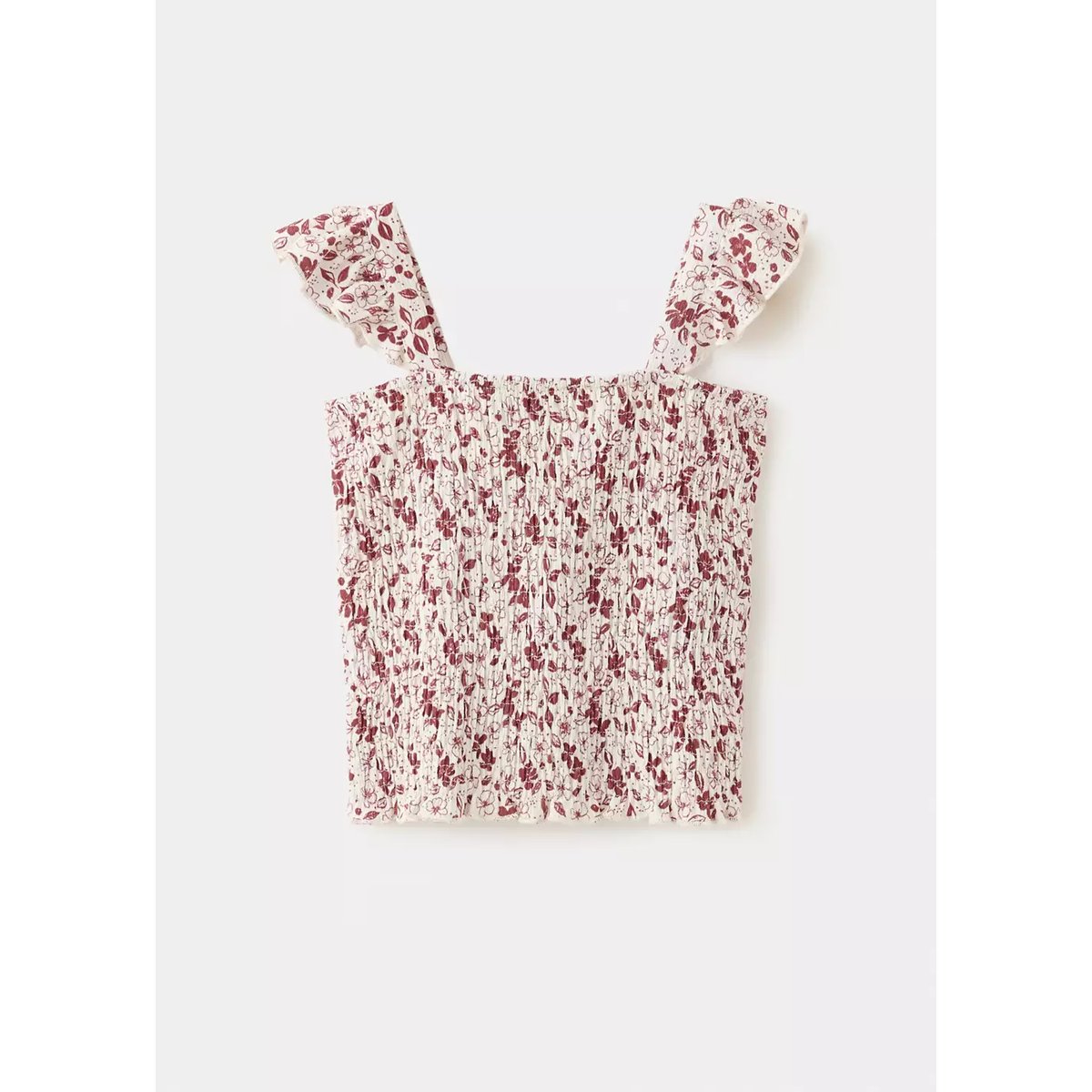 Top imprimé floral grenat, MANGO KIDS