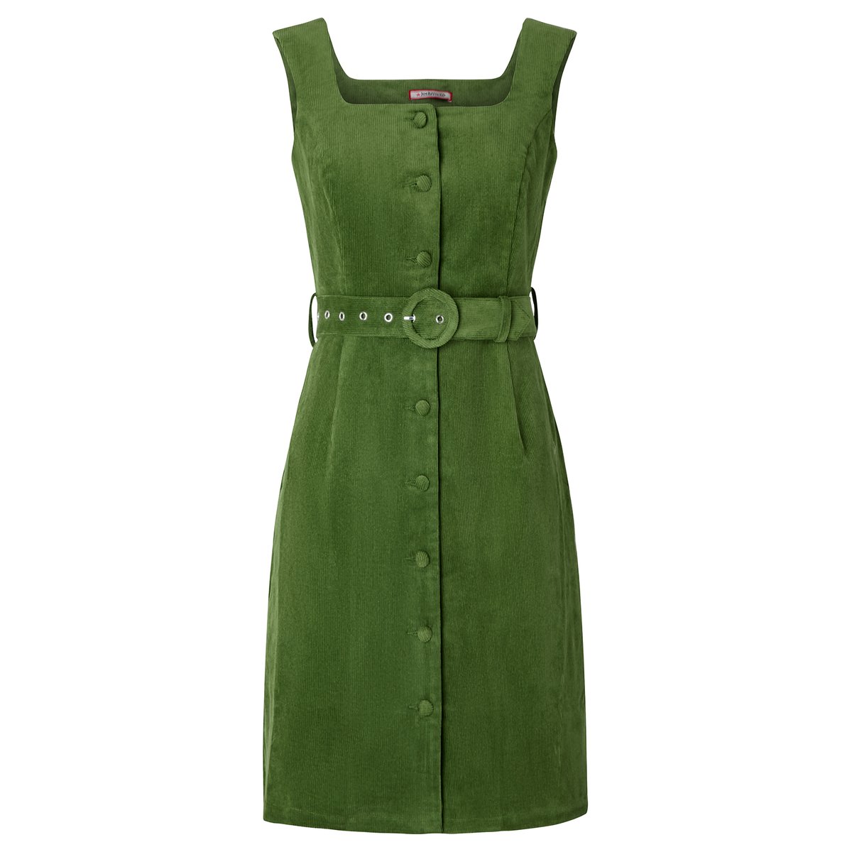 Robe Chasuble en Velours Côtelé Arabella vert, JOE BROWNS