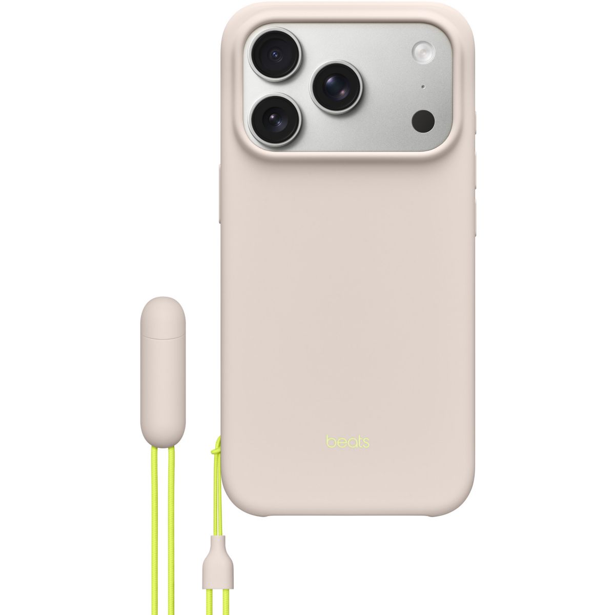 Coque iPhone 17 Pro Magsafe stand Gris gypse couleur unique, BEATS BY DR,DRE