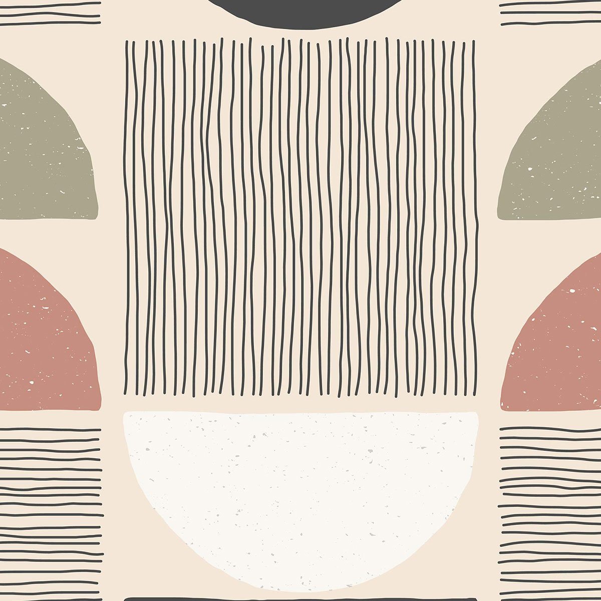 Papier peint panoramique, vintage wallace terracotta, HEXOA