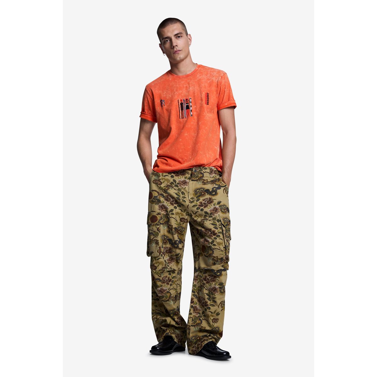 Pantalon cargo camouflage vert, DESIGUAL