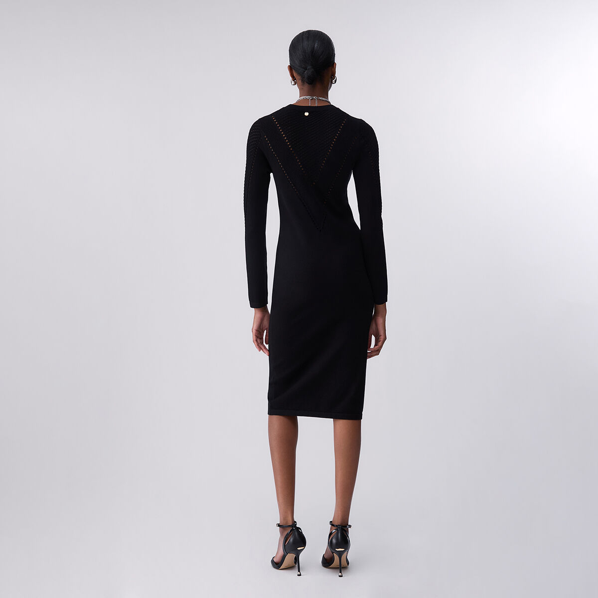Robe midi en maille noir, LIU JO