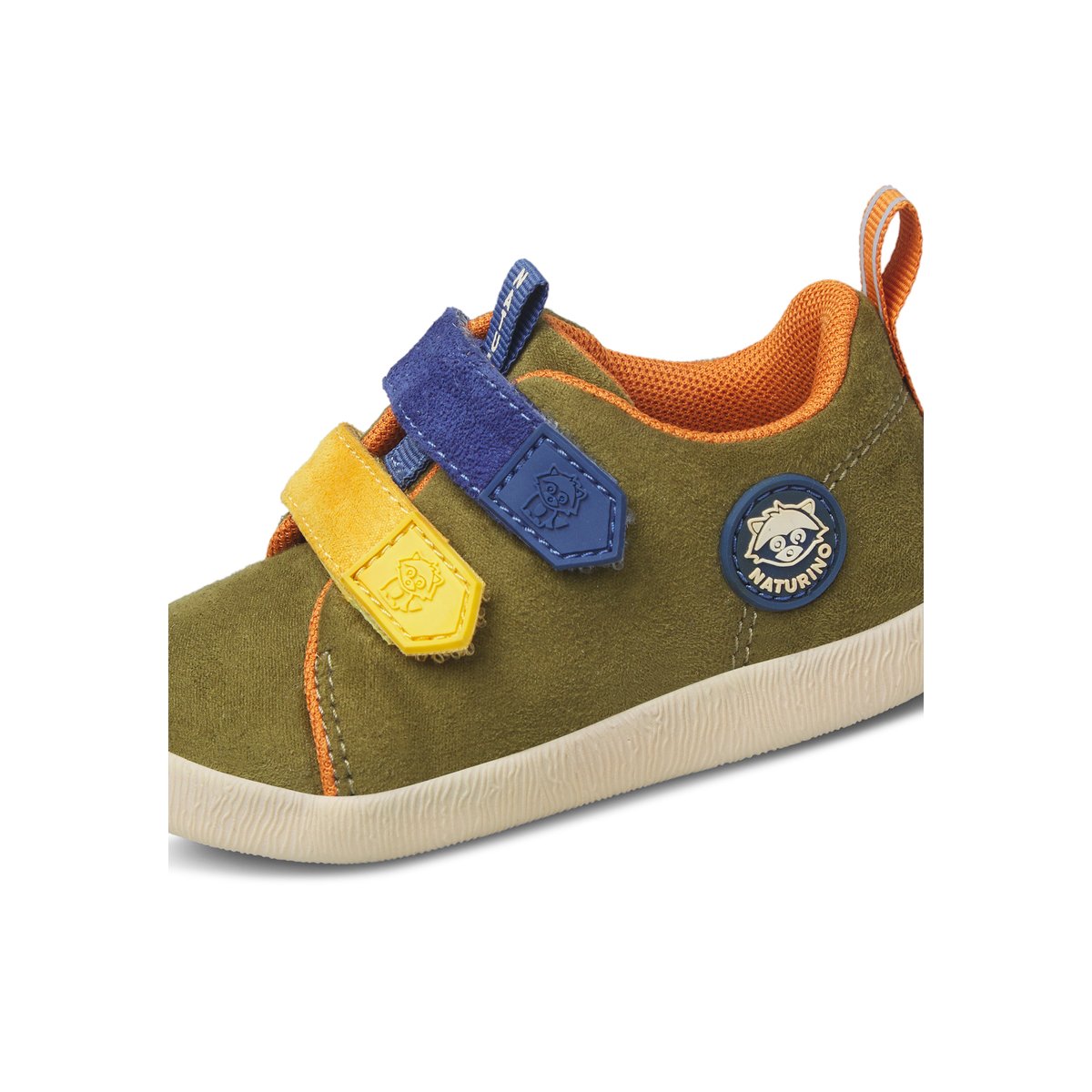 Sneakers en simili cuir YOMPY VL. kaki-bleu, NATURINO