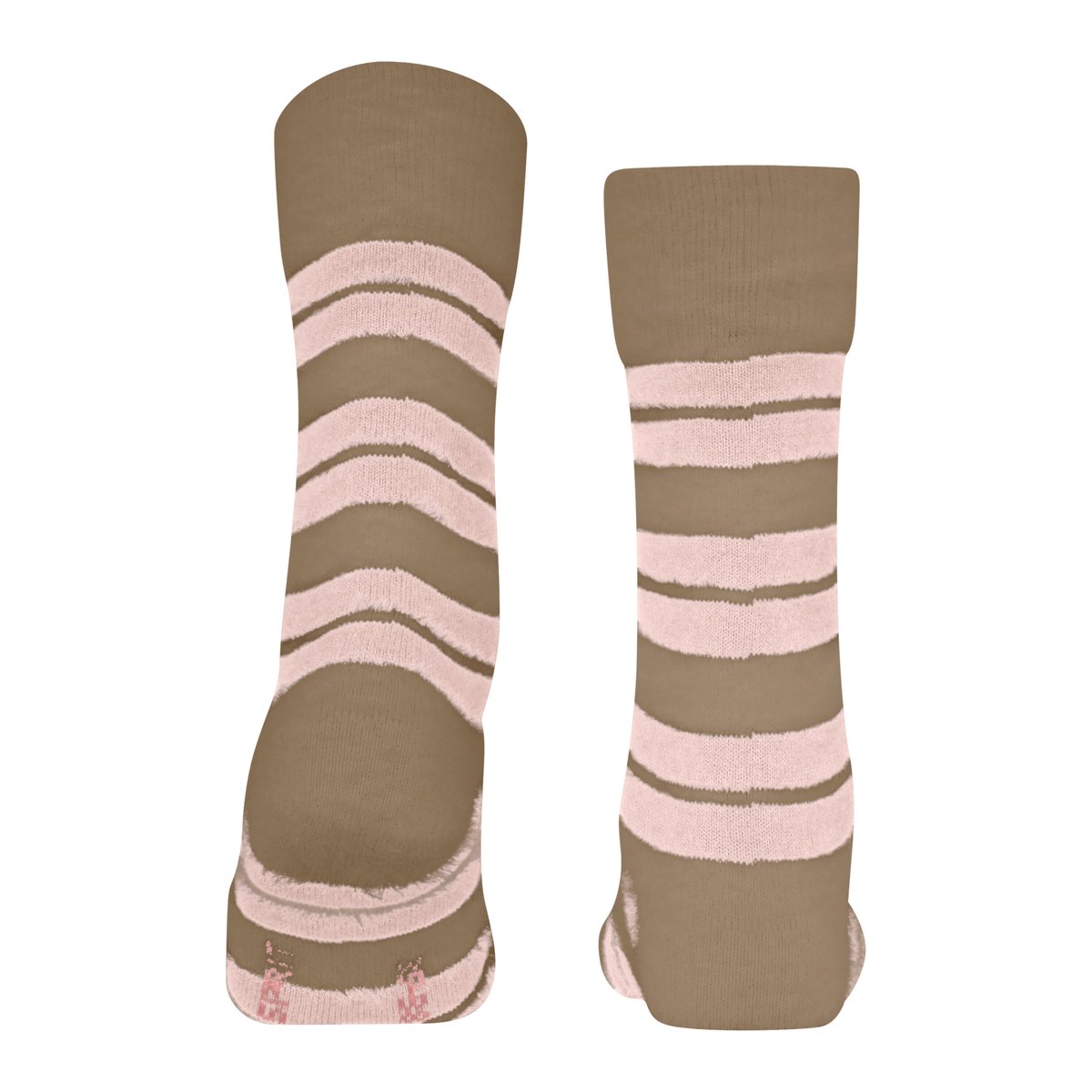 Chaussettes Plush Stripes Opaque beige, ESPRIT