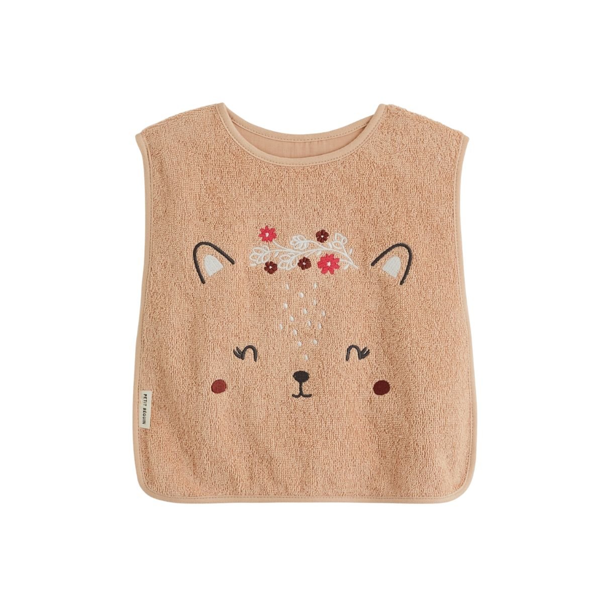 Lot de 2 bavoirs bébé en éponge Léa rose, PETIT BEGUIN