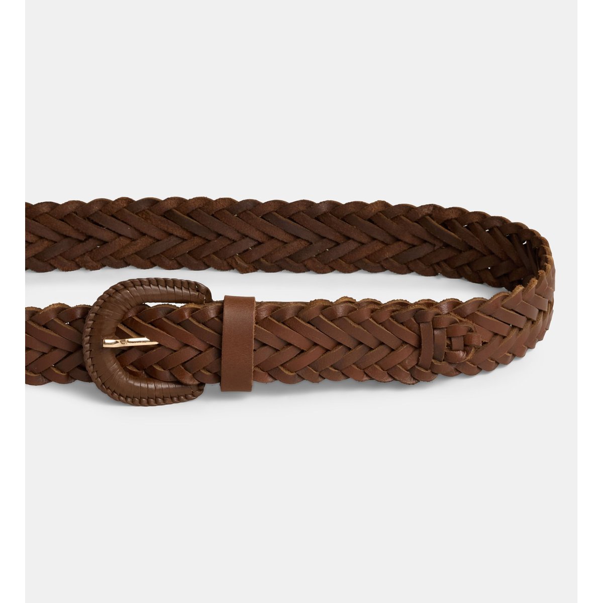 Ceinture nola cuir tressé marron, JODHPUR