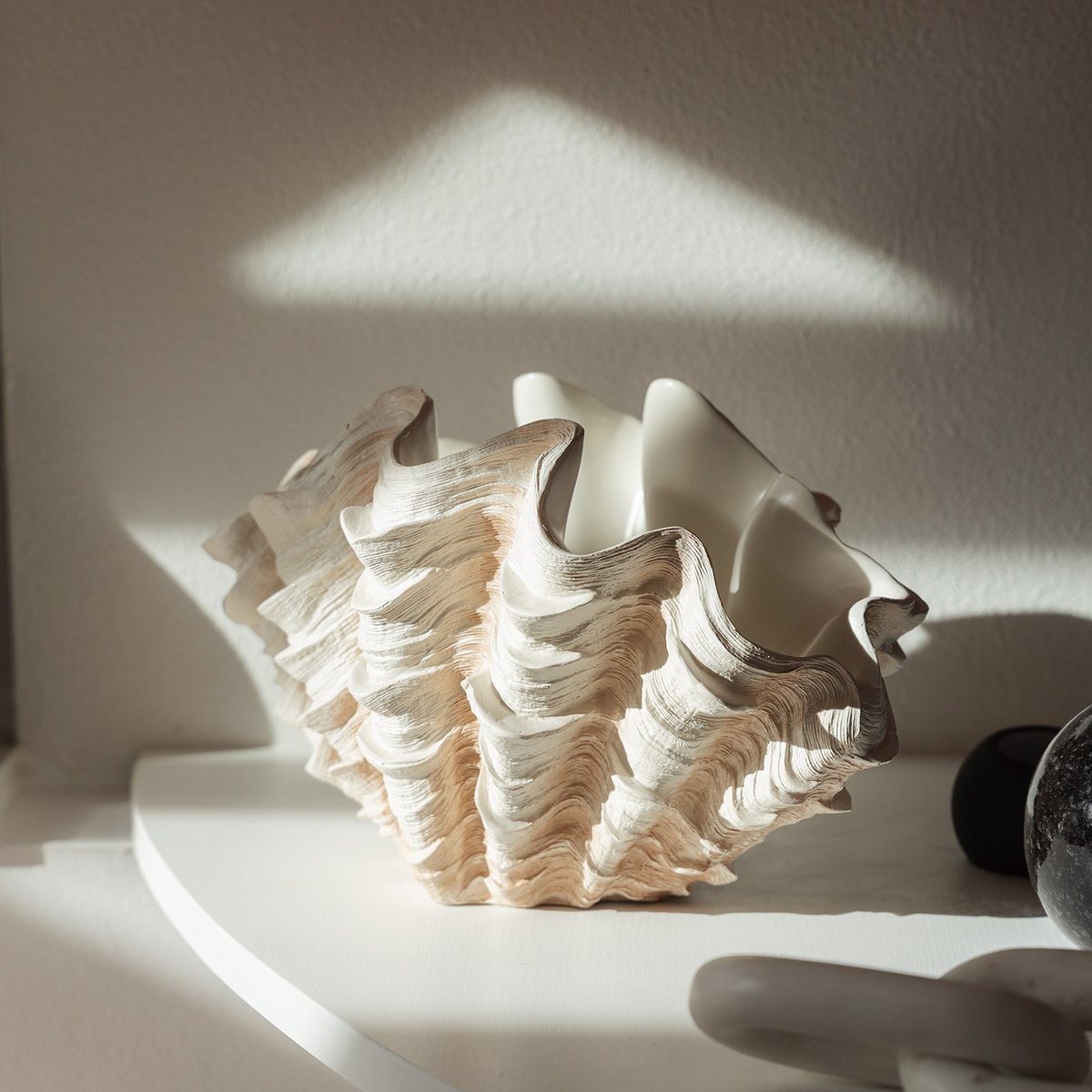 Vase coquillage, CONCHA blanc, KARE DESIGN