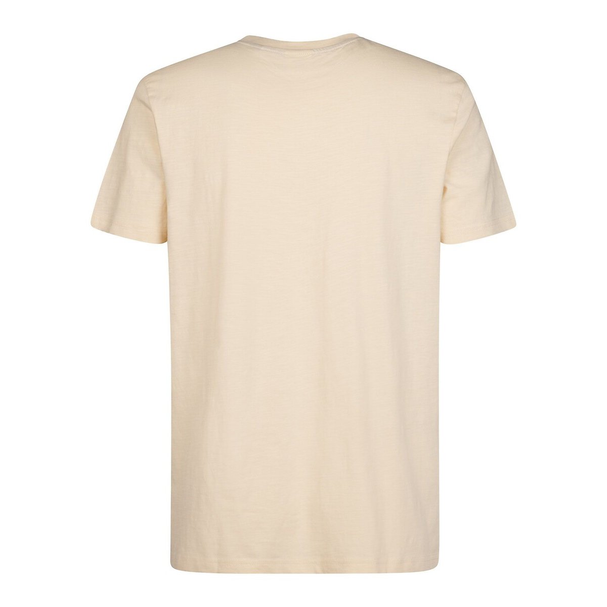 T-shirt manches courtes, col rond blanc cassé, PETROL INDUSTRIES