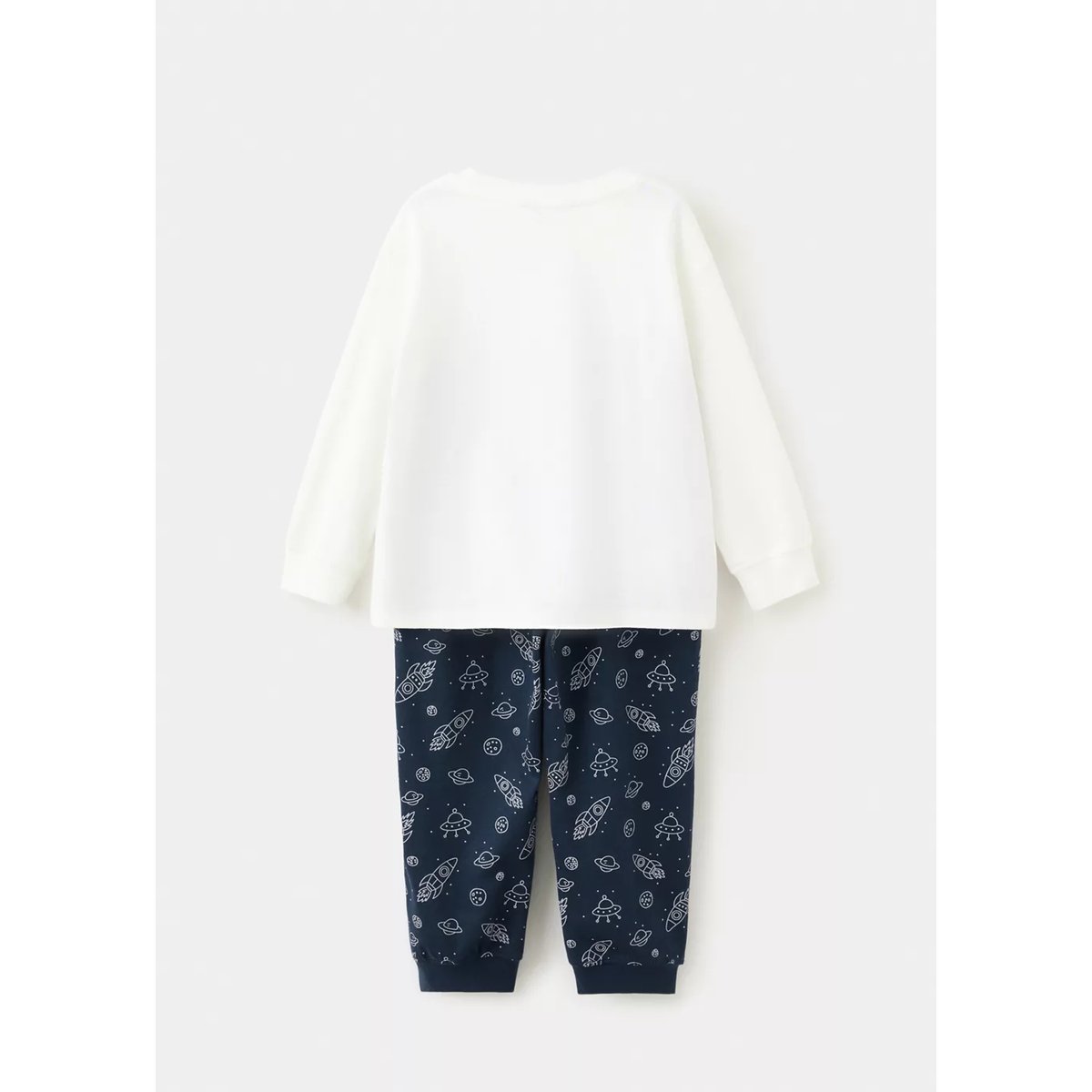 Pyjama long imprimé espace bleu marine foncé, MANGO BABY