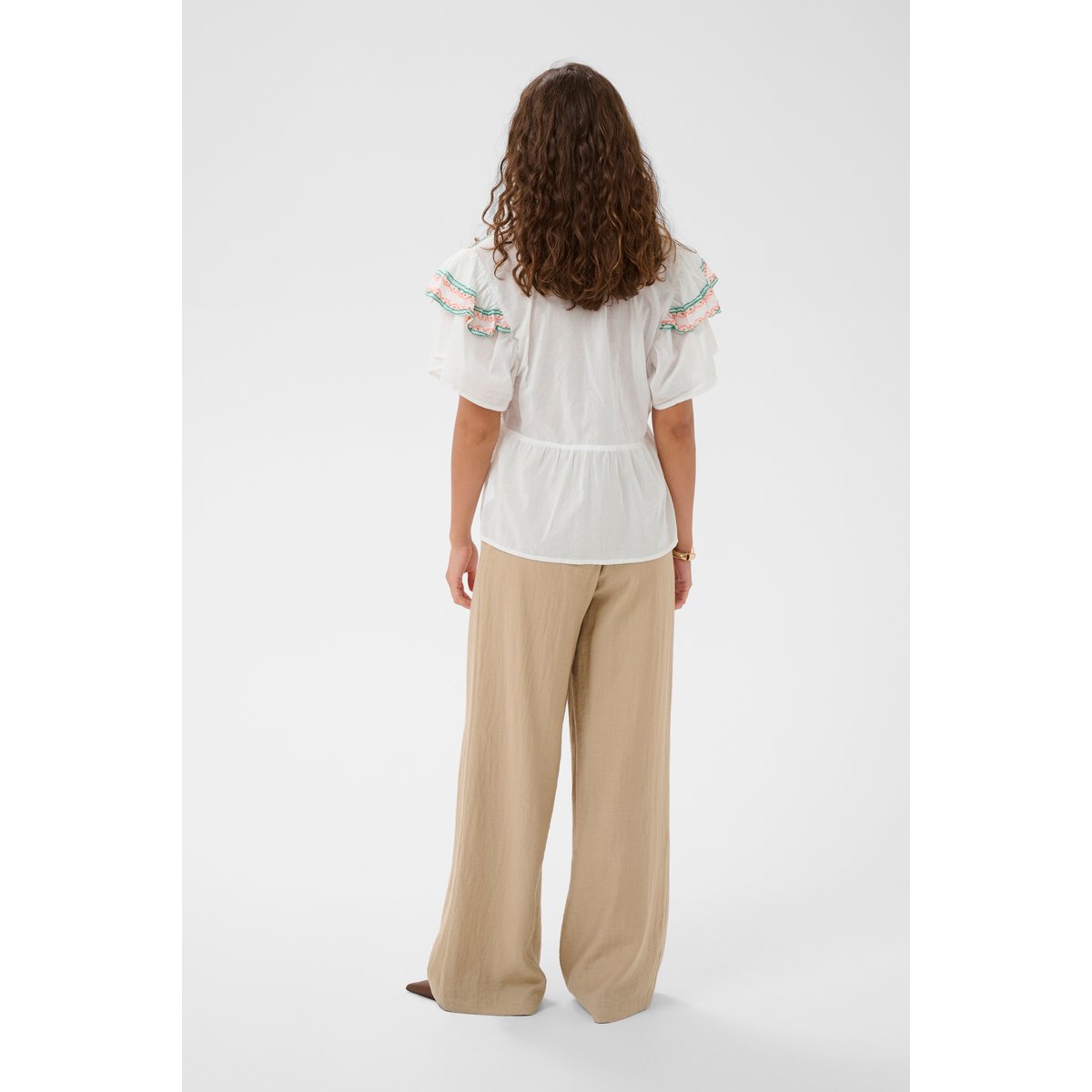 Blouse à manches courtes blanc spring gardenia, CULTURE