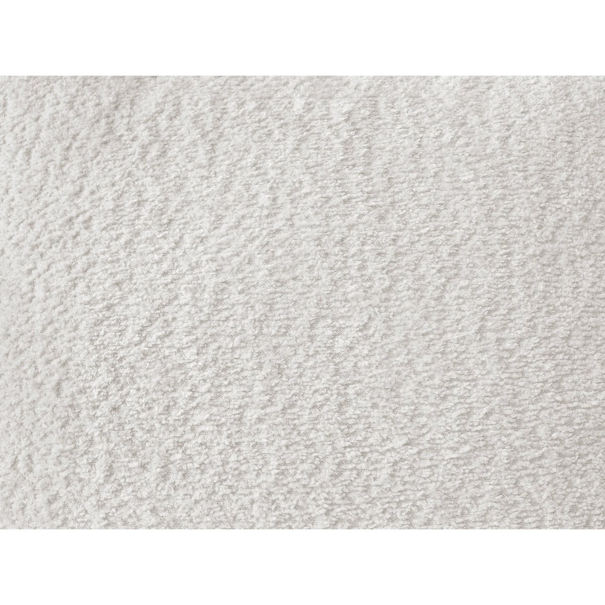 Canapé d'angle fixe 3 places en tissu bouclette, AZRA blanc, BOBOCHIC