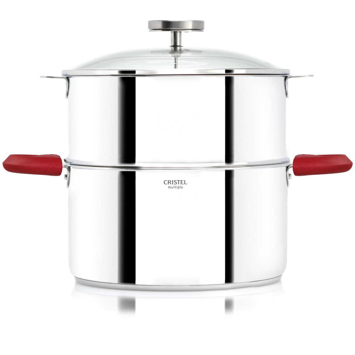 Biome - Ensemble cuisson saine avec anses amovibles colorées BIOME CUISSON SAINE framboise, CRISTEL