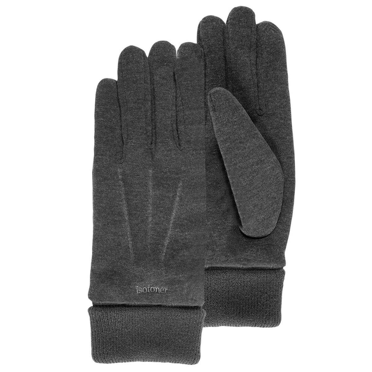Gants tactiles en tissu doux et chaud, non doublés gris, ISOTONER