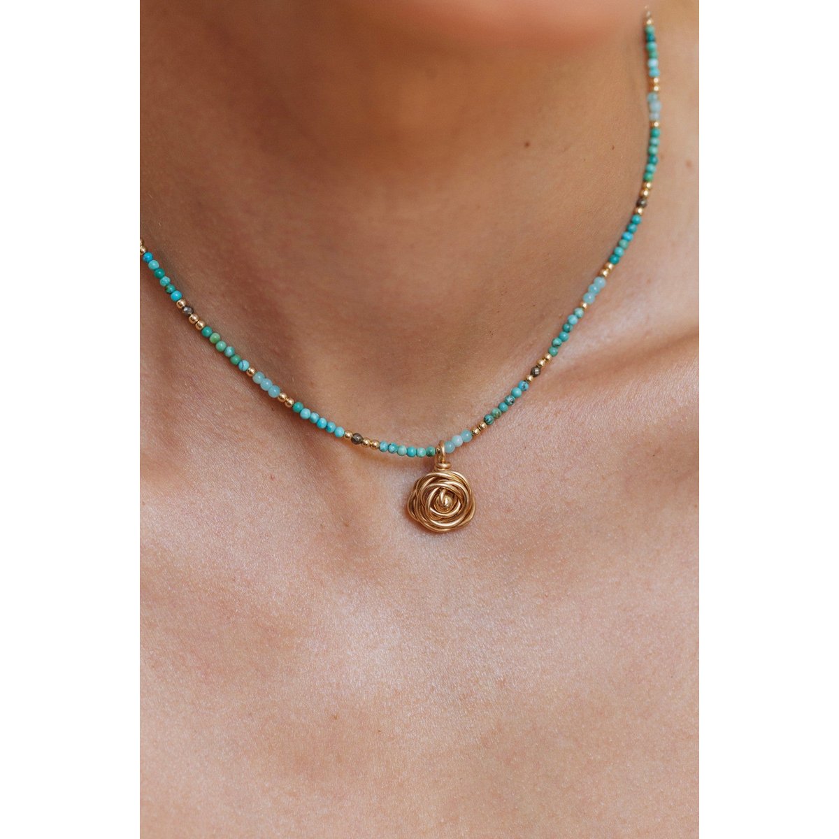 Pendentif Rosa Moyen - Or or, YAY PARIS