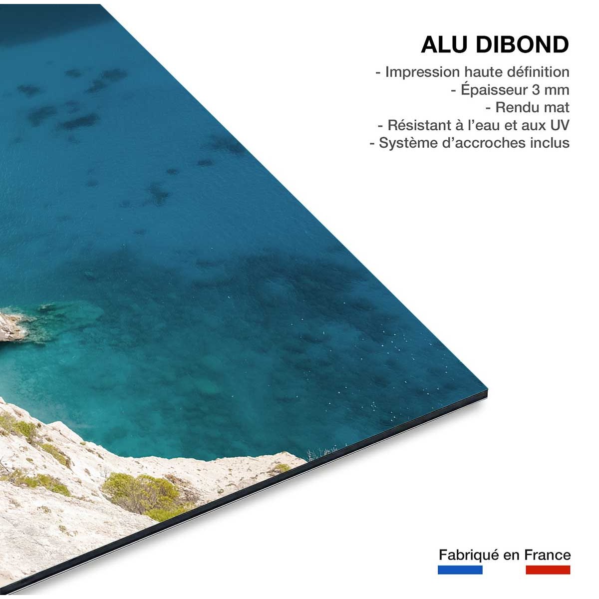Tableau zante les cyclades tableau alu dibond, HEXOA