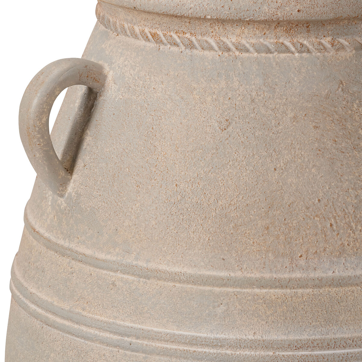 46cm Grey Wash Fibrestone Decorative Vase with Handles grey, ÉDITÉ
