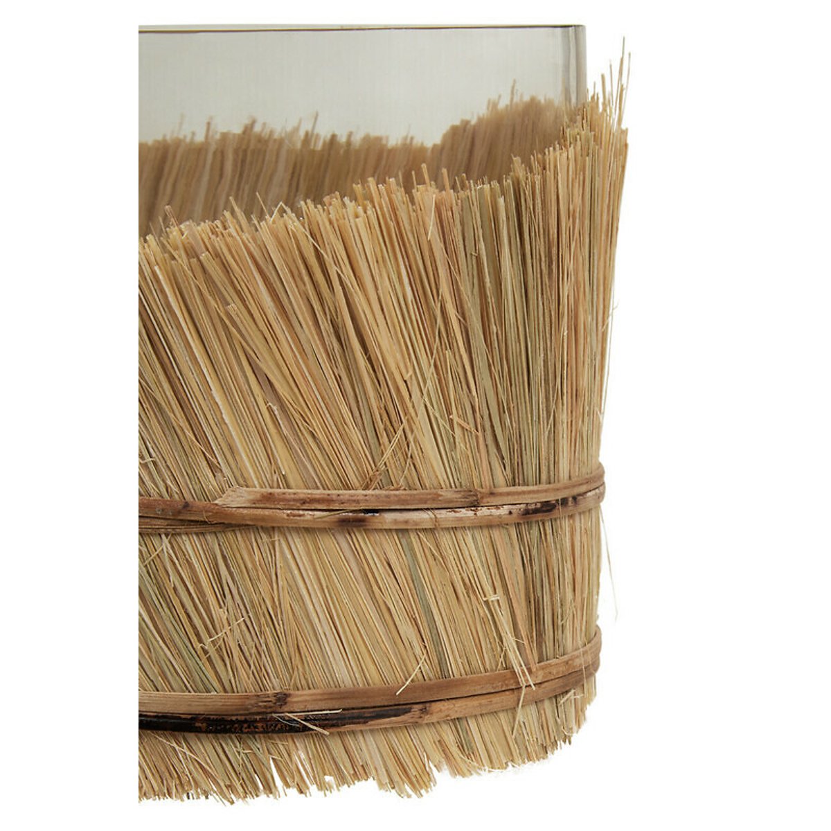 Small Raffia Candle Holder in Natural natural, ÉDITÉ