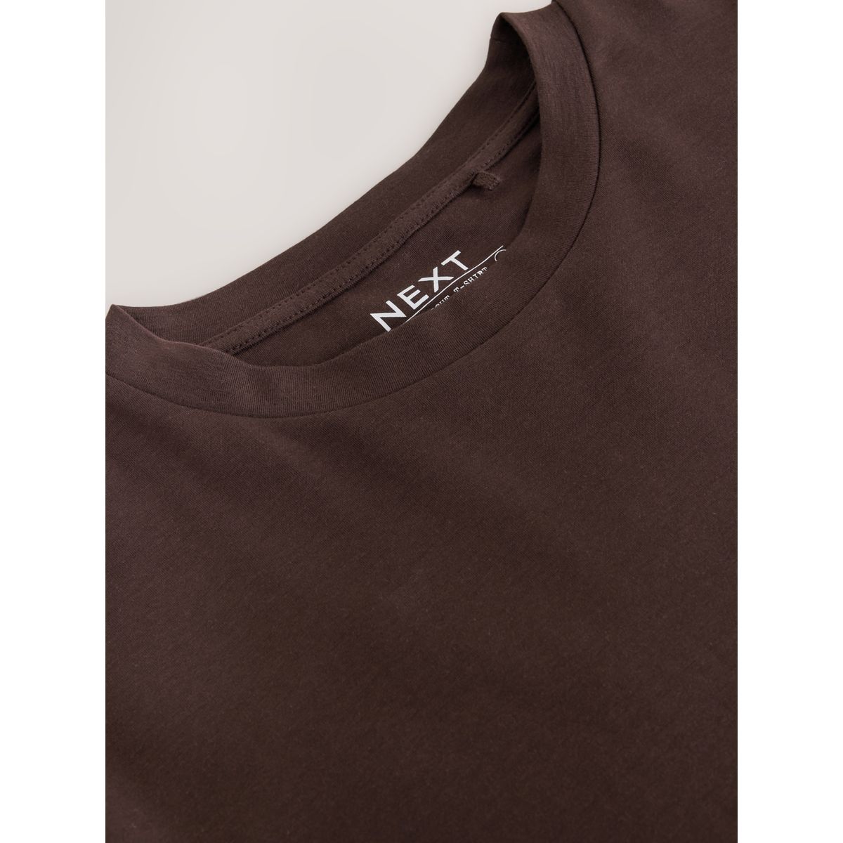 T-shirt ras du cou épais à manches longues marron chocolat, NEXT