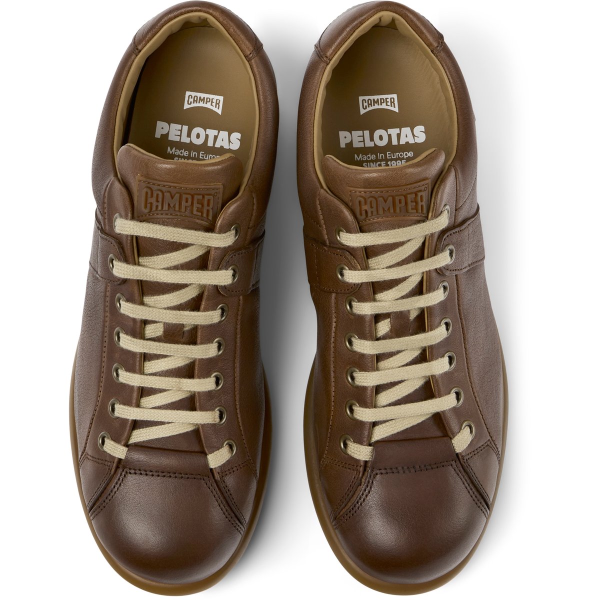 Baskets Pelotas Ariel cuir marron moyen, CAMPER